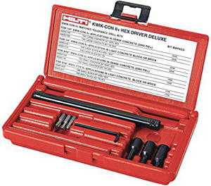 Hilti KC II Series Hex Driver Deluxe Kits Screw Anchor Kit