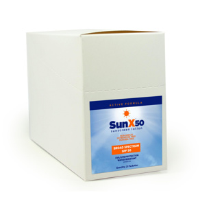 Coretex SunX50 Series Sunscreen SPF 50 Foil Packs 25 Pouches Per Box