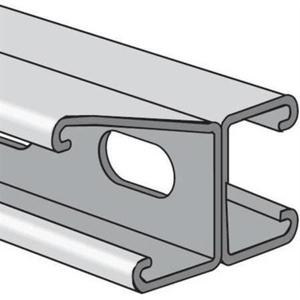 Atkore Power-Strut PS200 Series Back-to-Back Slotted Strut Channels 3-1/4" x 1-5/8" Back to Back, Solid Pre-galvanized