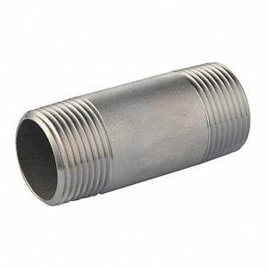 316L Seamless Stainless Steel Pipe Nipples 1/2 in x 3 in XS (Extra Strong) 316L Domestic