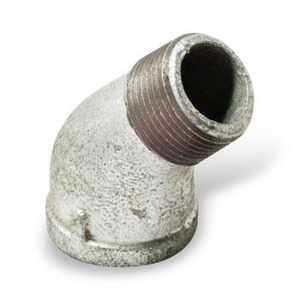 Galvanized Malleable Iron 45 Degree Street Elbows 1 in Domestic