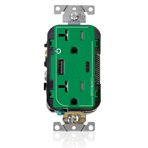 T5833-2GN 20A USB A/C FULL CONTR GRN