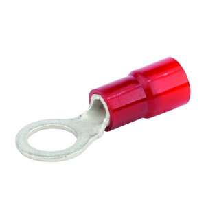 NSI Industries R Series Insulated Ring Terminals 8 AWG 3/8 in Red