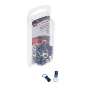 NSI Industries R Series Insulated Ring Terminals 16 - 14 AWG #10 Blue