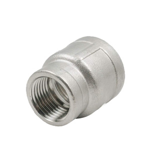 Stainless Steel 304L Reducing Couplings 1 x 1/2 in 3000 lb Threaded Import FPT