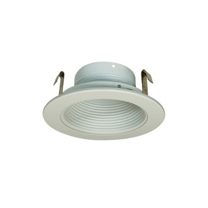 Nora Lighting NS-40 Series 4 in Trims White Baffle - White Stepped Baffle White