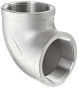 Stainless Steel 304L 90 Degree Elbows 3/4 in 3000 lb Threaded Import FPT