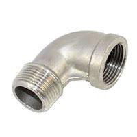 Stainless Steel 316L 90 Degree Street Elbows 1/2 in 3000 lb Threaded Import MPT X FPT