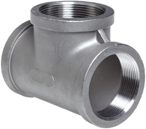 Stainless Steel 316L Tees 2 in 3000 lb Threaded Import FPT