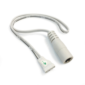 Nora Lighting NUTP8 Series Tape Light System Power Line Interconnectors 12 in White 24 VDC