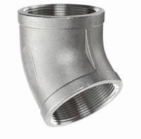Stainless Steel 316 45 Degree Elbows 1-1/2 in 150 lb Threaded Import FPT