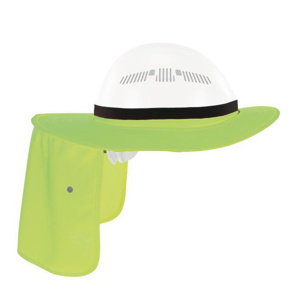 Ergodyne Chill-Its® 6660 Series Hard Hat Brims with Shade High Vis Lime Polyester