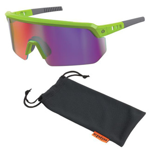 Ergodyne <em class="search-results-highlight">Safety Glasses</em> Anti-fog, Anti-scratch, Polarized Purple Mirror Lime
