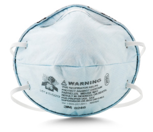 3M Disposable R95 Particulate Respirators with Nuisance Level Organic Vapor Relief Light Blue