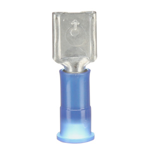 3M Female Insulated Disconnects 16 - 14 AWG Butted Barrel Blue Nylon