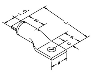 40079 1H ALUM COMPRESSION LUG