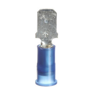 3M Male Insulated Disconnects 16 - 14 AWG Butted Barrel Blue Nylon