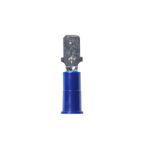3M Male Insulated Disconnects 16 - 14 AWG Butted Barrel Blue Vinyl