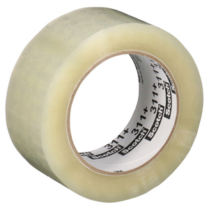 3M 311+ Series High Tack Box Sealing Tape 1.88 in x 109.36 yd 2.05 mil Transparent