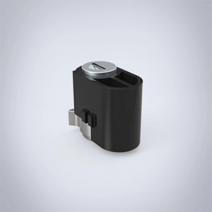 Locking System For Lift Handle, LHC, 37x23x41mm, Zinc Plt, Steel, Rnd key C21323