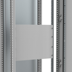 Painted Steel Front Panel, PAC, 88x483x12mm, Light Gray, Mild Steel