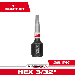 Milwaukee Impact Driver Insert Bits 3/32 in
