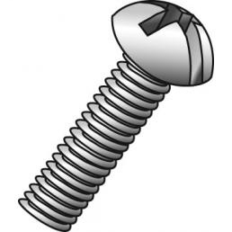 Minerallac Steel Phillips / Slotted Round Head Machine Screws 20 TPI 1/4 in Zinc-plated