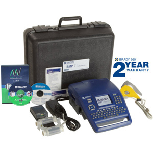 Brady BMP®71 Label Printer Kits Rechargeable NiMH Battery Single Color Printing 4 to 174 pt with Autosizing