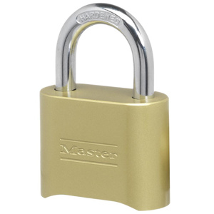 Master Lock 175D Wide Set Your Own Combination Solid Body Padlocks Brass