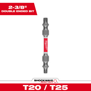 Milwaukee Impact Driver Power Bits 1 Piece T20, T25