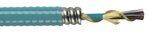 Prysmian Group Indoor Tight Buffered Interlock Armor Plenum Distribution Fiber Optic Cable 24 Fiber MM-OM3