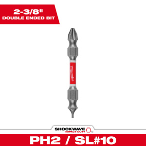 Milwaukee Impact Driver Power Bits 1 Piece #2, 1/4 in