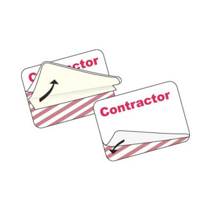 Brady One Step SecurAlert™ Badges Paper 2 x 3 in