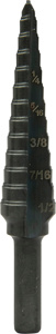 Emerson Greenlee Step Drill Bits 1/8 -1/2 in Mild Steel 3 Flat Shank 1/4 in