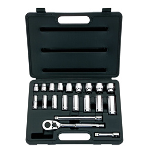 Stanley 85-400 Max-Drive™ SAE Socket Sets Deep/Standard 3/8 in 20 Piece 12 Point