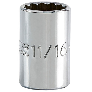 Stanley SAE Sockets 1/2 in Standard 12 Point 11/16 in