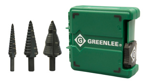 Emerson Greenlee Kwik Stepper® Step Bit Kits 3 Piece Mild Steel