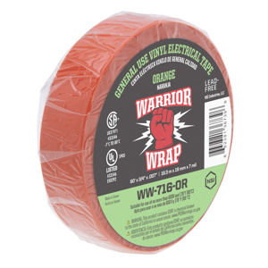NSI Industries WW-716 Series Vinyl Electrical Tape 3/4 in x 60 ft 7 mil Orange