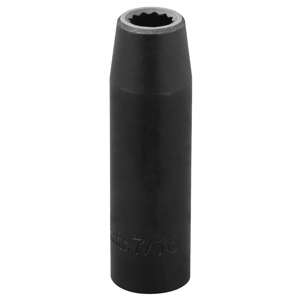 Stanley SAE Impact Sockets 1/2 in Deep 12 Point 7/16 in
