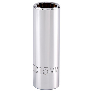 Stanley Metric Sockets 3/8 in Deep 12 Point 15 mm