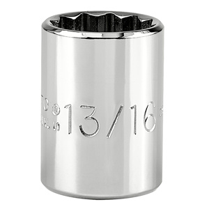 Stanley SAE Sockets 1/2 in Standard 12 Point 13/16 in