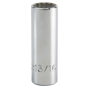 Stanley SAE Sockets 1/2 in Deep 12 Point 13/16 in