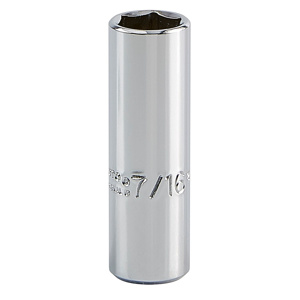 Stanley SAE Sockets 1/4 in Deep 6 Point 7/16 in