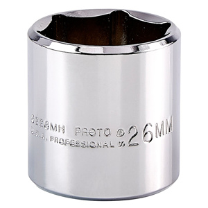 Stanley Metric Sockets 3/8 in 6 Point 26 mm