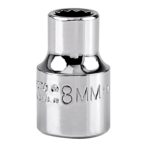 Stanley Metric Sockets 3/8 in 12 Point 8 mm