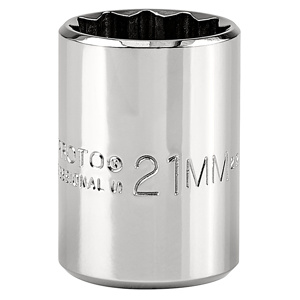 Stanley Metric Sockets 1/2 in 12 Point 21 mm