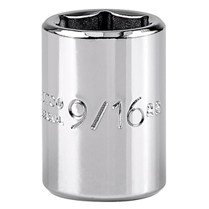 Stanley SAE Sockets 3/8 in 6 Point 9/16 in