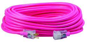 Southwire SJTW Extension Cords 15 A 125 V 12/3 100 ft Neon Pink Straight 5-15P/5-15R