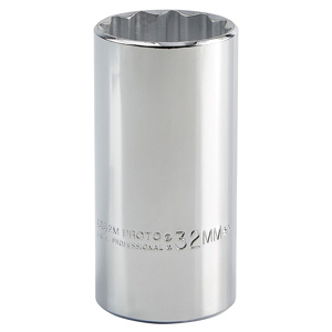 Stanley Metric Sockets 1/2 in Deep 12 Point 32 mm