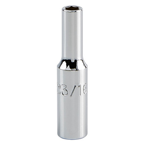 Stanley SAE Sockets 1/4 in Deep 6 Point 3/16 in